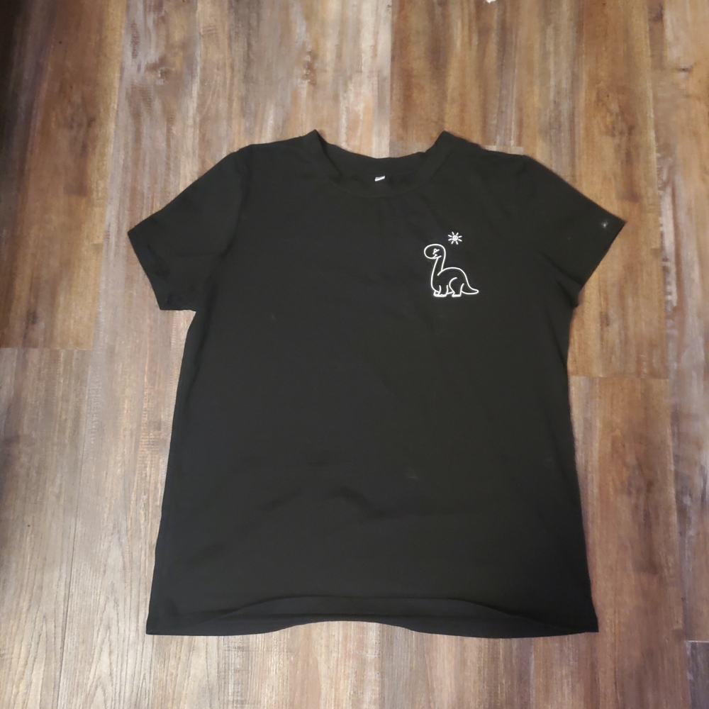 Black Short Sleeve Dino Tee
